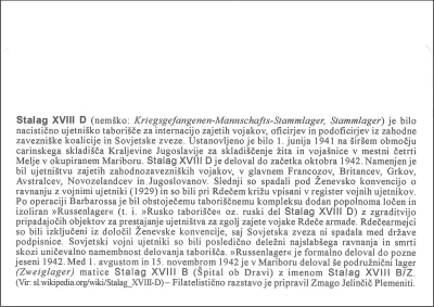 STALAG XVIII D - NACISTIČNO TABORIŠČE ZA VOJNE UJETNIKE
